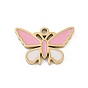 304 из нержавеющей стали шармы эмали, бабочки прелести, реальный 18 k позолоченный, ионное покрытие (ip)