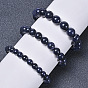 Natural Blue Sandstone Bracelet with Starry Crystal Beads DIY Handmade Lucky Charm 8/10/12MM