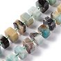 Natural Amazonite Beads Strands, Faceted, Flat Round