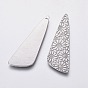 304 Stainless Steel Pendants, Triangle with Flower