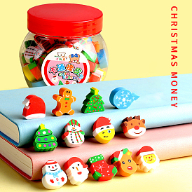 TPU Erasers, School Supplies, Christmas Theme, Mixed Shapes