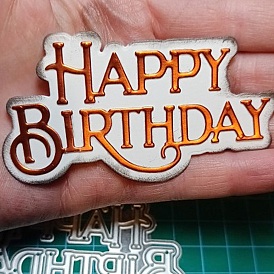 Birthday Theme Carbon Steel Cutting Dies Stencils, for DIY Scrapbooking, Photo Album, Decorative Embossing Paper Card, Matte Stainless Steel Color