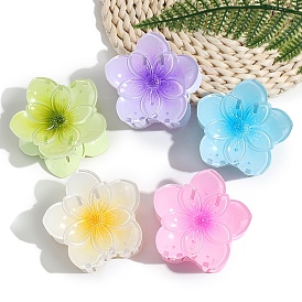 Flower Plastic Claw Hair Clips, Hair Accessories for Women & Girls