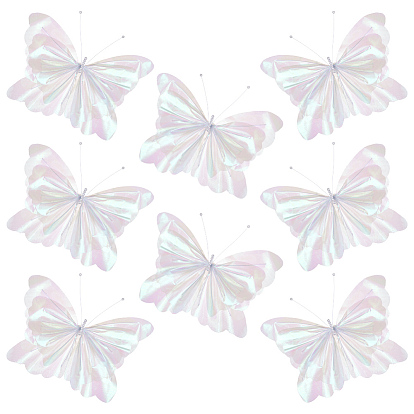 Decoración de mariposas de gasa y hierro para bodas, quinceañera, Cumpleaños y concurso de bebés