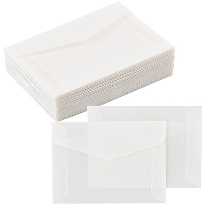 100 шт. пустых бумажных конвертов, полупрозрачный конверт, прямоугольные