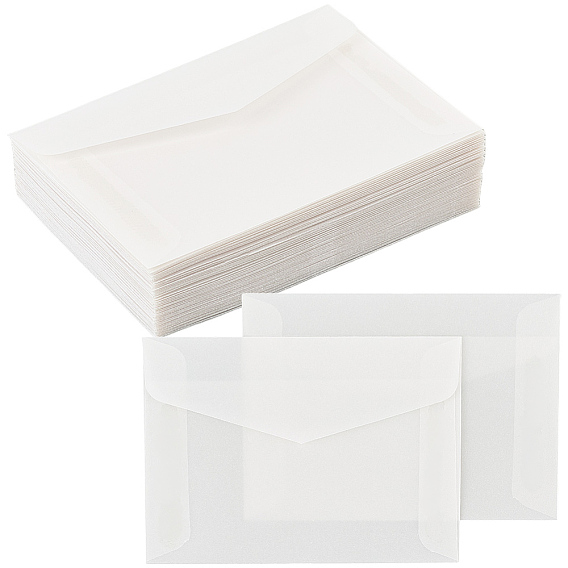 100 шт. пустых бумажных конвертов, полупрозрачный конверт, прямоугольные
