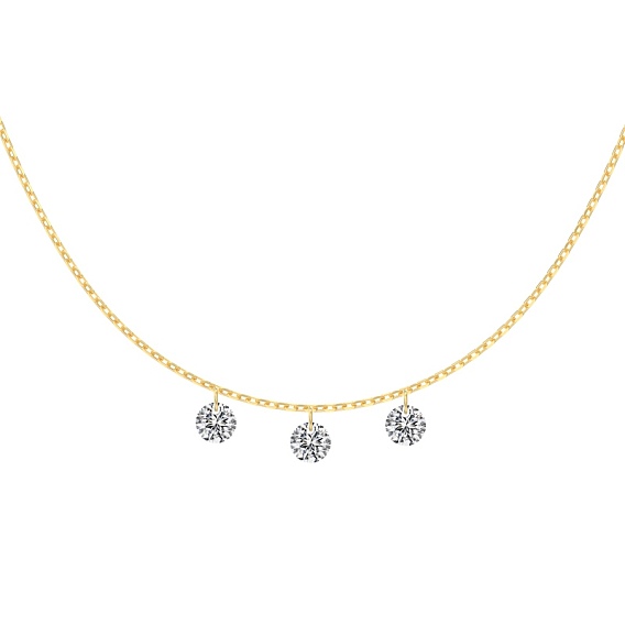 Прозрачный кубический цирконий 3 плоская круглая подвеска 925 ожерелья из стерлингового серебра с цепочкой для женщин