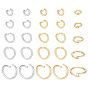 40шт. 5 стили 2 цвета латунные открытые фиксирующие соединительные кольца, круглые