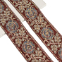 5Yards Flower Pattern Ethnic Style Embroidery Floral Polyester Ribbons, Jacquard Ribbon, Tyrolean Ribbon, Garment Accessories