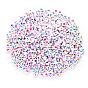 1000Pcs Opaque Acrylic Beads, with 1roll Clear Elastic Crystal Thread, for DIY Children's Day Themed Bracelets Making Kits, Flat Round with Letter & Heart
