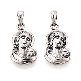 925 религиозные подвески из стерлингового серебра, прелести девы марии