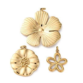 316 хирургические подвески из нержавеющей стали, ионное покрытие (ip), цветочный шарм, с целью перехода в кольце