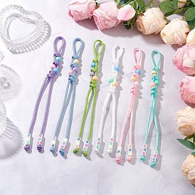 6шт 7 внутренние сердечники полиэстер и спандекс шнур веревки подвесные украшения, с акриловой