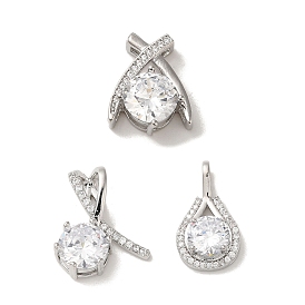 Micro Pave Clear Cubic Zirconia Pendants