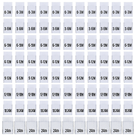 400шт. 8 модели, полиэстер, детская одежда, размерная бирка, бирка с размером, прямоугольные