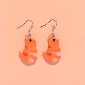 Resin Food Model Dangle Earrings, Jewely for Women, Orange