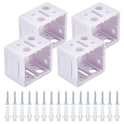 4 устанавливает полиоксиметиленовые (ПОМ) торцевые заглушки для карнизов для оконных штор, крышка концевых упоров карниза потолка, с железными винтами и пластиковыми заглушками