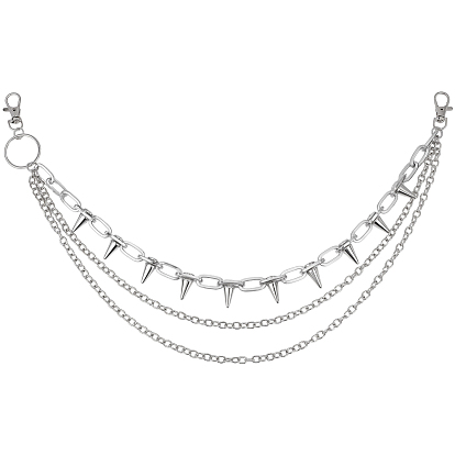 1Унисекс, сплав с заклепками 3Многослойные поясные цепочки