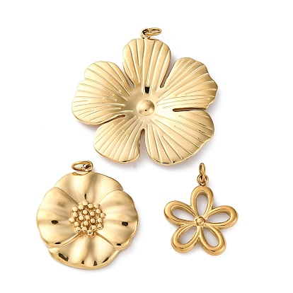 316 хирургические подвески из нержавеющей стали, ионное покрытие (ip), цветочный шарм, с целью перехода в кольце