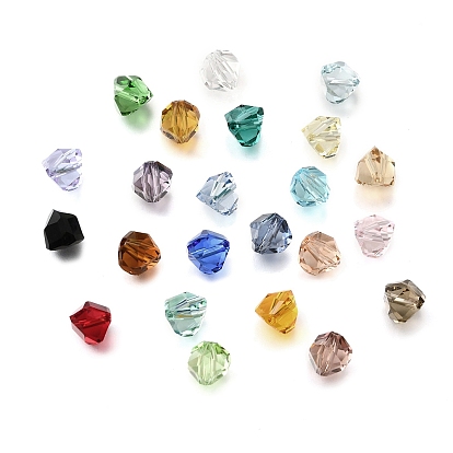 Стекло имитация австрийских хрустальных бусин, многоугольник, граненые