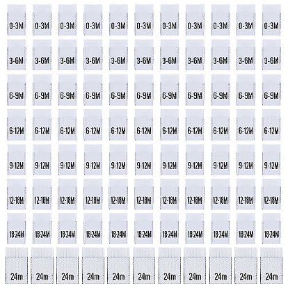 400шт. 8 модели, полиэстер, детская одежда, размерная бирка, бирка с размером, прямоугольные