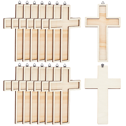 Деревянные двухслойные крестовые настенные подвесные украшения, украшения на религиозную тему