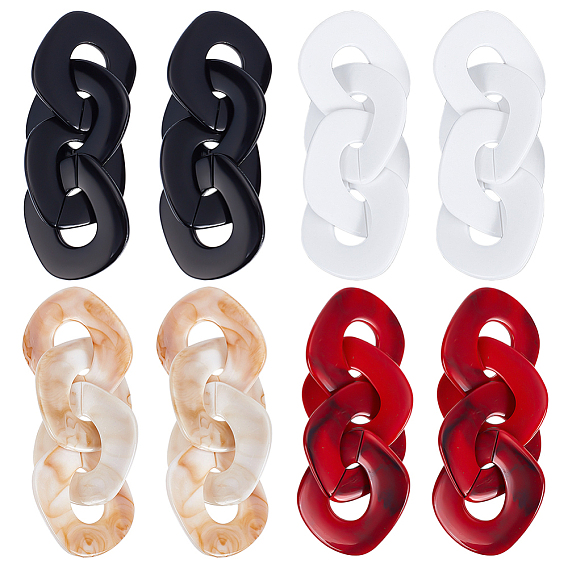 4 пары 4 цвета акриловые серьги-гвоздики с подвесками в форме конского глаза со стальными железными штифтами для женщин