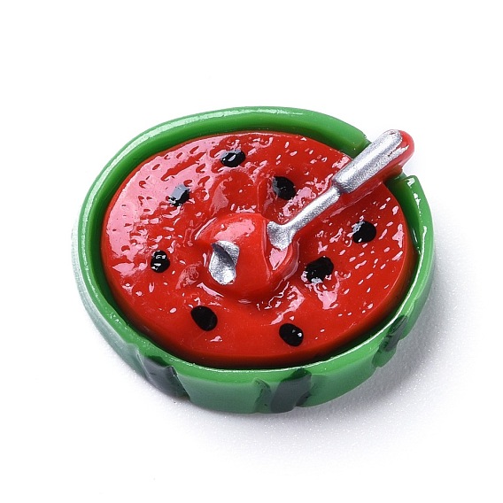 Harz Cabochons, Wassermelone & Löffel