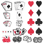 23Pcs Playing Card Theme Cloth Embroidery Applqiues, Iron on Sew on Patches, Costume Ornament Accessories