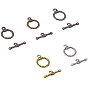 Alloy Tibetan Style Toggle Clasps, Ring