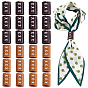24 pièces 2 couleurs écharpe en cuir PU boucles de réglage, colonne