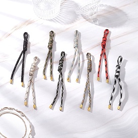 8 шт. полиэстер и спандекс парашютный шнур подвесные украшения, с латунными наконечниками шнура