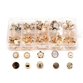 1-Hole Plastic Buttons, with Imitation Pearl & Resin, Garment Accessories