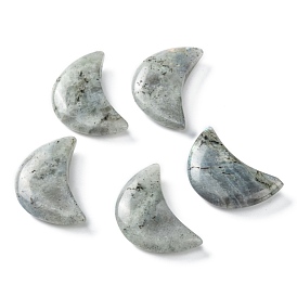 Perles naturelles de labradorite, pas de trous / non percés, pour création de fil enroulé pendentif , lune
