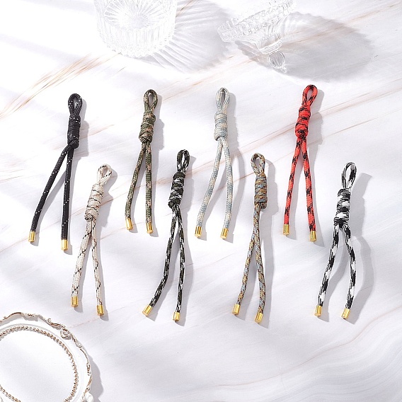 8 шт. полиэстер и спандекс парашютный шнур подвесные украшения, с латунными наконечниками шнура
