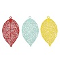 Spray Painted 403 Stainless Steel Pendants, Leaf Charms