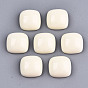 Opaque Resin Cabochons, Half Square