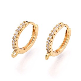 Латунный микропаве кубический цирконий кольцо серьги фурнитура, без свинца, без никеля и без кадмия, кольцо