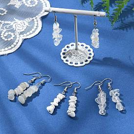 Набор висячих серег с драгоценными камнями для женщин, платина