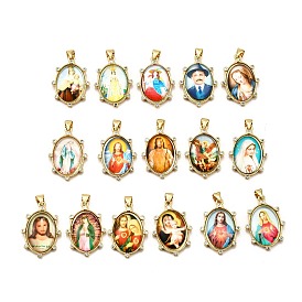 Стойка покрытие латунь микропаве кубический цирконий клей фотобумага подвески, овальные, без свинца и без кадмия, долговечный