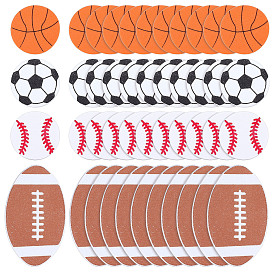 CHGCRAFT 150pcs 3 style Sponge Sports Balls Stickers, with Adhesive Back, for Sports Ball Themed Party Decor Supplies
