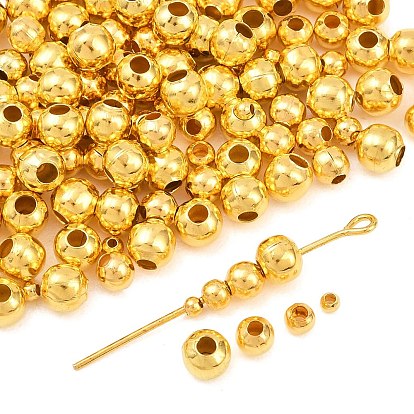 Spacer бисер железа, круглые, 2~5 мм, отверстие : 1~2 мм