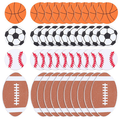 Chgcraft 150 piezas 3 pegatinas de bolas de deportes de esponja de estilo, con adhesivo en la espalda, para artículos de decoración de fiestas temáticas de pelotas deportivas