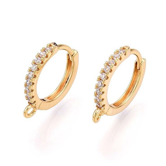 Латунный микропаве кубический цирконий кольцо серьги фурнитура, без свинца, без никеля и без кадмия, кольцо