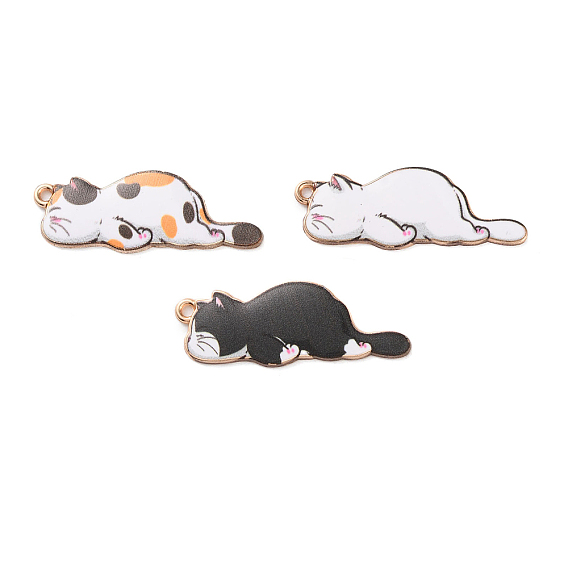 Подвески из эмали и сплава, золотой свет, кошачье очарование