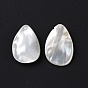 Natural White Shell Beads, Teardrop