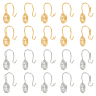 32Pcs 2 Colors 304 Stainless Steel Vortex Cuff Earrings, Wire Wrap Non Piercing Earrings for Women