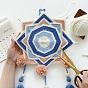 DIY Mandala Pattern Woven Net/Web with Tassel Cotton Wall Pendant Big Decorations Kit, for Bedroom Home Living Room Ornament