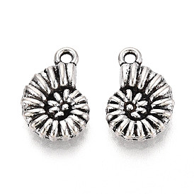 Сплавочные подвески тибетского стиля, подвески в форме раковины, без кадмия и без свинца