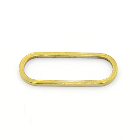 Brass Linking Rings, Oval, Nickel Free, for Paperclip Chain Making